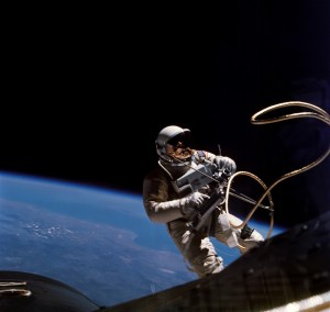 E.V.A = Extravehicular activity o spacewalk. 