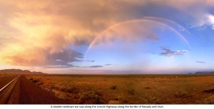Rainbows on US 93 near Nevada-Utah border