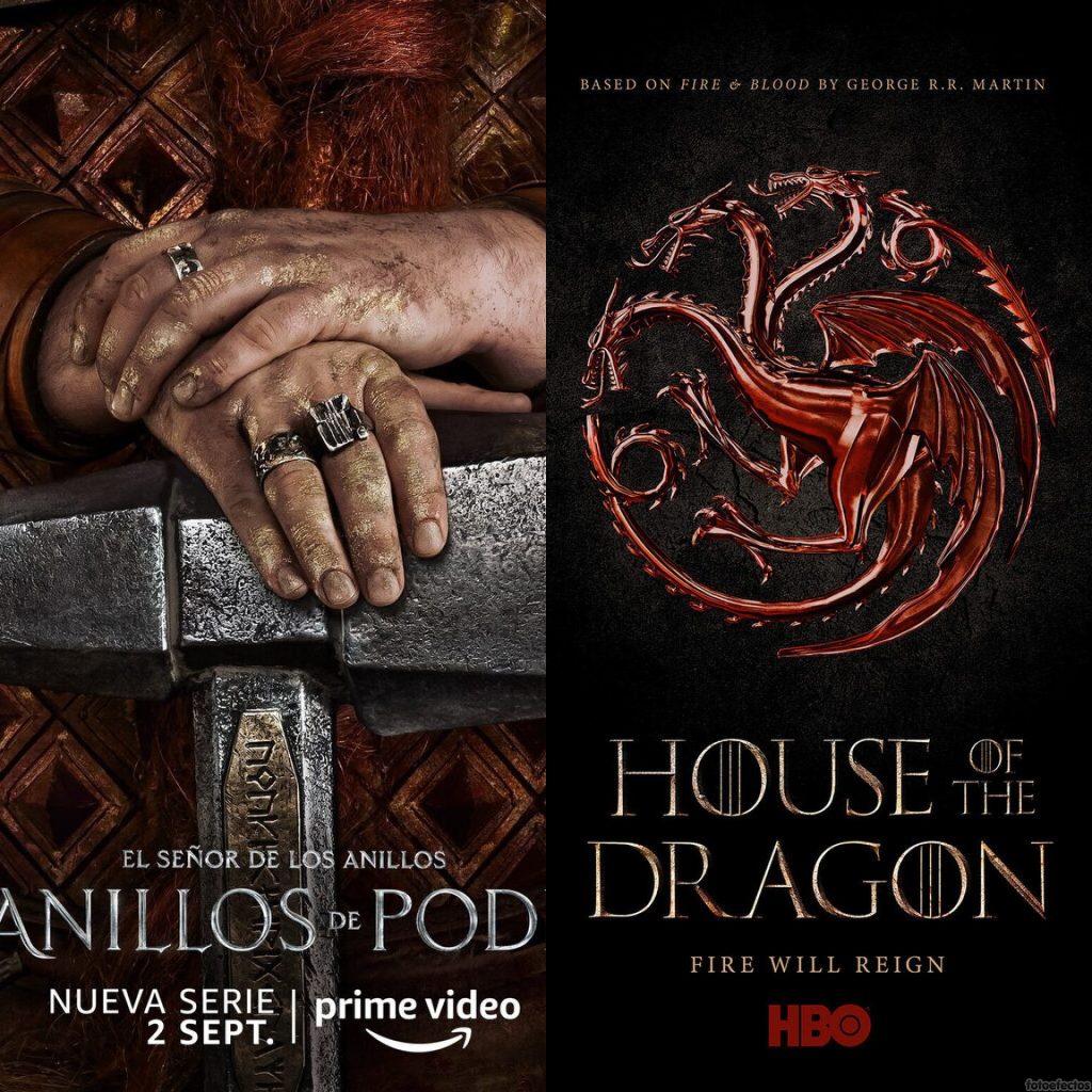 Los Anillos de Poder y House of Dragon - Posters de Amazon Prime y HBO