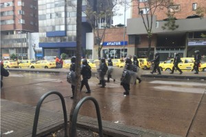 Paro de taxistas en Bogotá - foto tomada de www.lafm.com.co