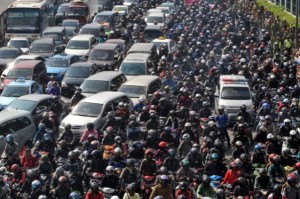 Las motos, un verdadero caos - foto tomada de blogs.iadb.org