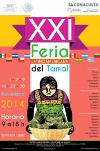 Cartel promocional de la XXI feria latinoamericana del tamal