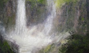 10 Waterfall, 2014,Oil on Canvas, 36x60,92x153cm