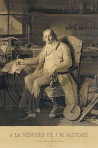 Imagen de Dominio público. Joseph Marie Jacquard, inventor del telar de tarjetas perforadas.