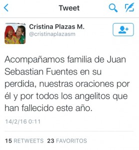 Tuit Cristina Plazas