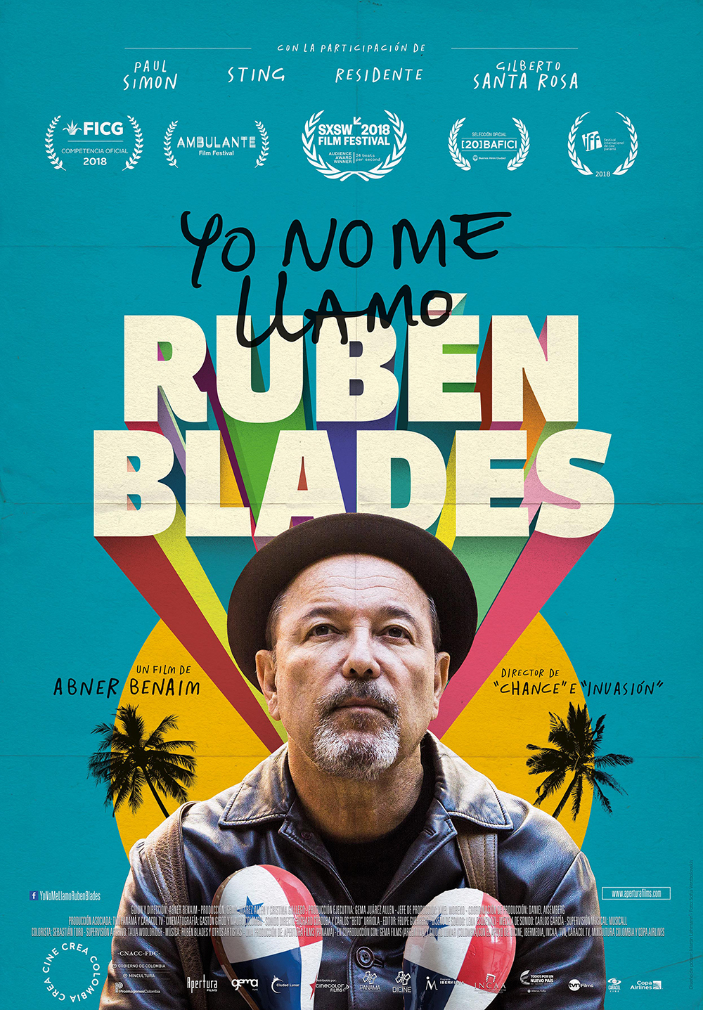 Afiche del documental 'Yo no me llamo Rubén Blades' - Imagen: Archivo EL TIEMPO .