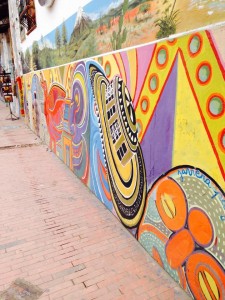 Uno de los murales de grafiti en La Candelaria