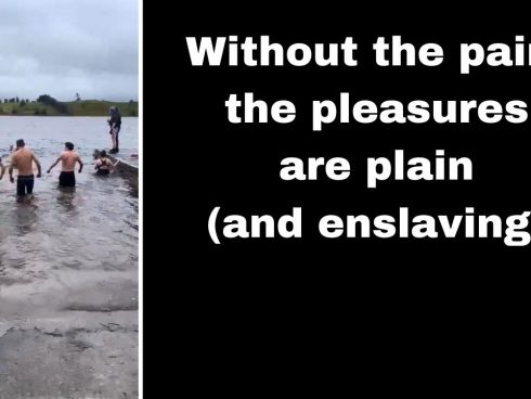 Without the pain, the pleasures are plain (and enslaving)
