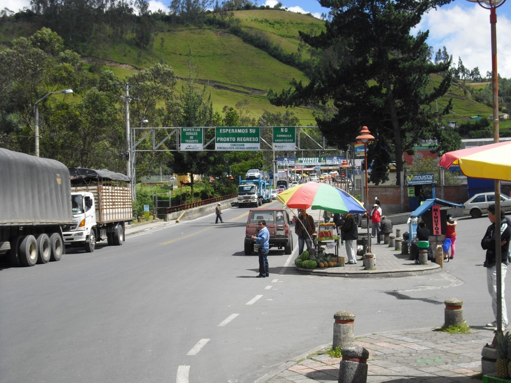 The Colombian-Ecuador border, Rumichaca.