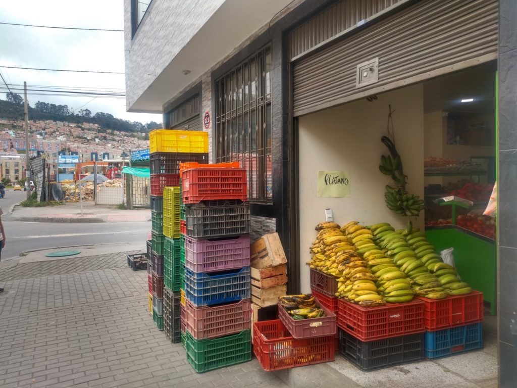 Yet another fruit and veg shop opens up in north Bogotá, Colombia. 