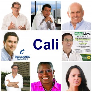 Collage Candidatos a la alcaldía de Cali 2015