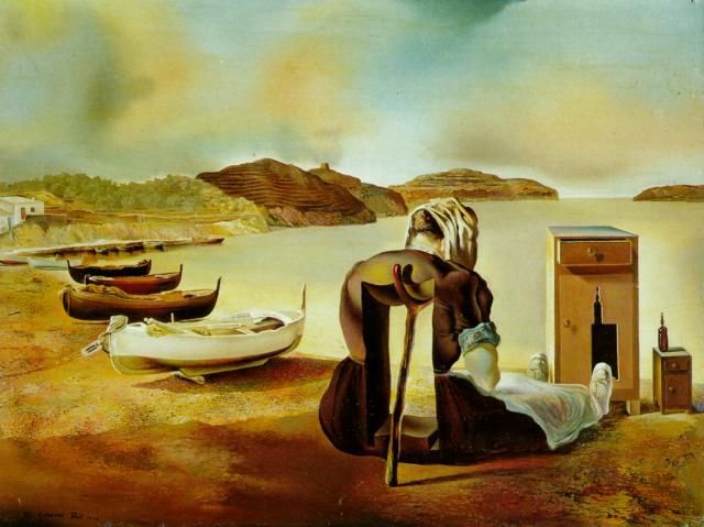 A los 30 años, Salvador Dalí crea esta fascinante obra llamada El destete del mueble alimento, 1934