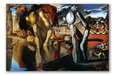 El surrealismo germina puro y grandilocuente… (“Metamorfosis de Narciso” 1937)