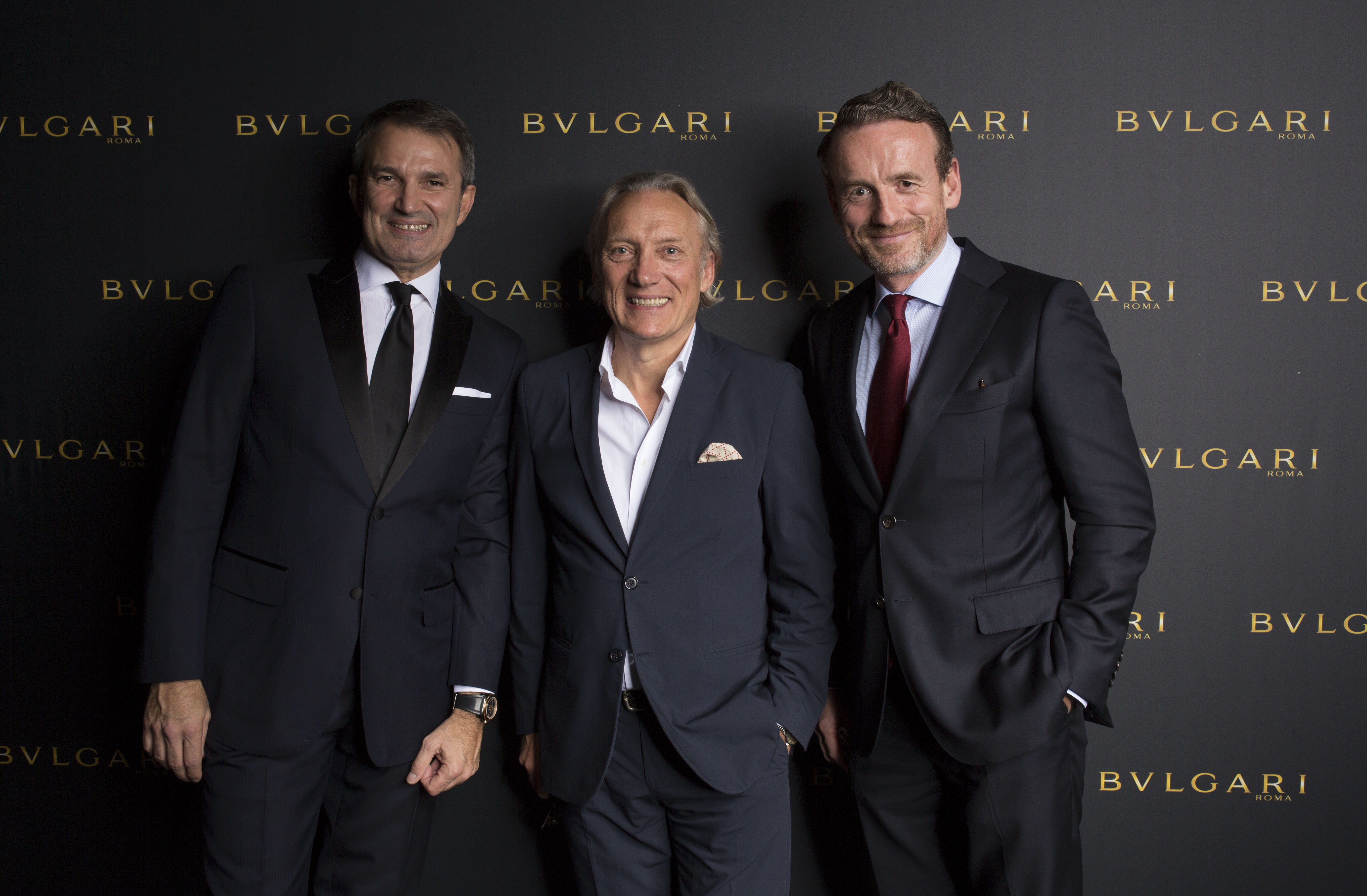 AMSTERDAM, NETHERLANDS - NOVEMBER 2: (L-R) Lelio Gavazza, Willem van Gogh and Axel Ruege attend Bulgari facilitating homecoming of long lost van Gogh masterpieces at the Van Gogh Museum on November 2, 2017 in Amsterdam Netherlands. (Photo by Serge Ligtenberg/Getty Images for Bulgari) *** Local Caption *** Lelio Gavazza; Willem van Gogh; Axel Ruege