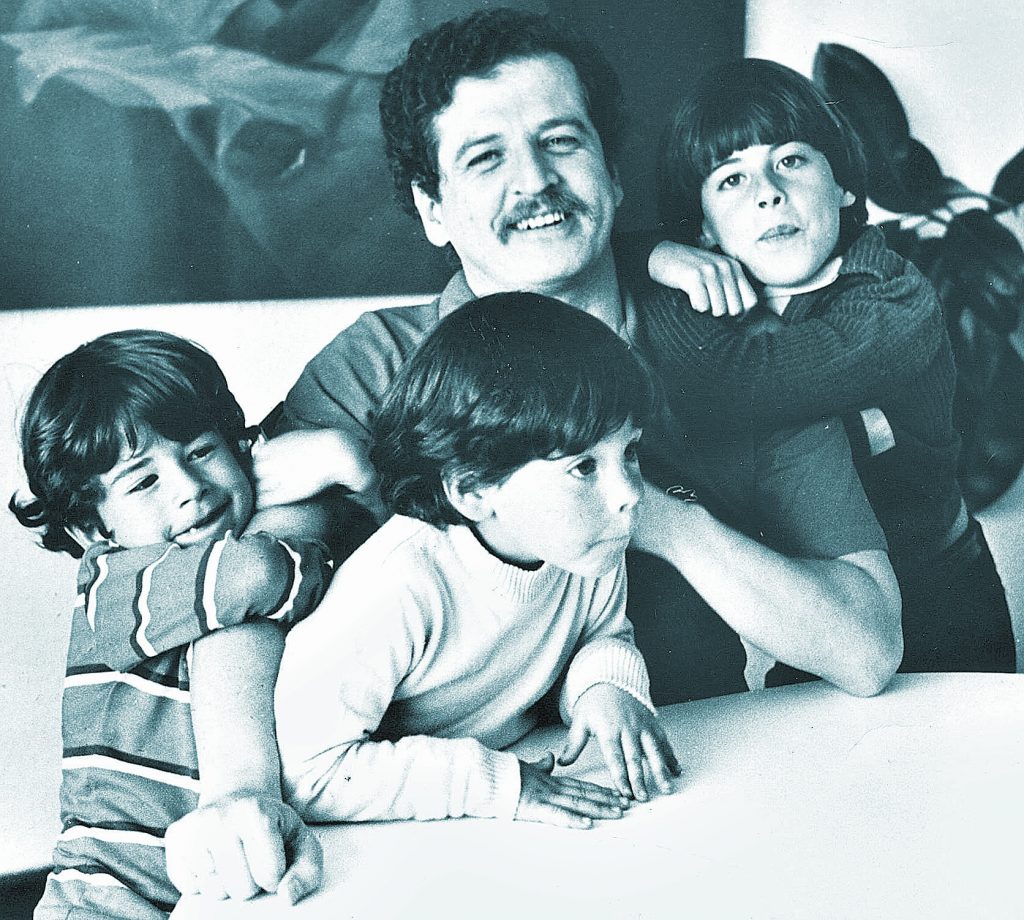 Luis Carlos Galán con sus hijos. Foto: Archivo EL TIEMPO CASA EDITORIAL