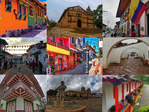 Collage-'Los pueblos más lindos de Colombia'. Fotos: Expreso Mochilero.