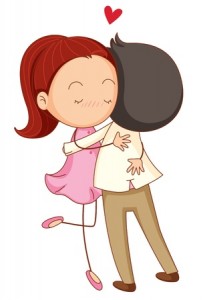 14347033 - illustration of a a boy and a girl on a white background