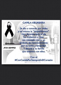Homenaje a Camilita Abuabara - foto tomada de sus redes sociales