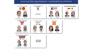 Tarjetón Elecciones presidenciales 2018