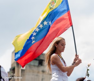 Lilian Tintori, símbolo de la oposición venezolana. Foto: Dorwin Gómez (CC 2.0 vía Flick) 