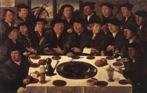 Banquete de los miembros de la Guardia Cívica de Amsterdam, 1533. Cornelis van Haarlem