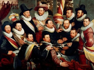Banquete de los oficiales de la orden de San Jorge, 1599. Cornelis van Haarlem