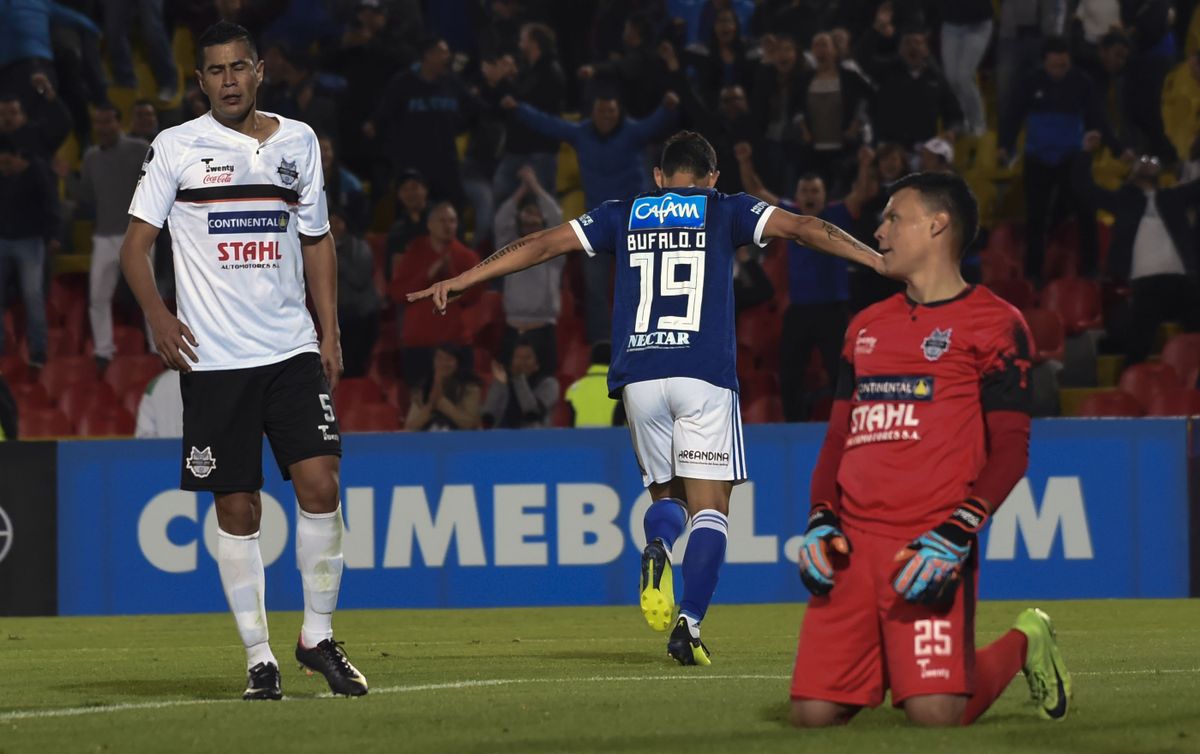Foto: AFP/Guillermo Muñoz (2018)-Roberto Ovelar celebra un gol frente a General Díaz.