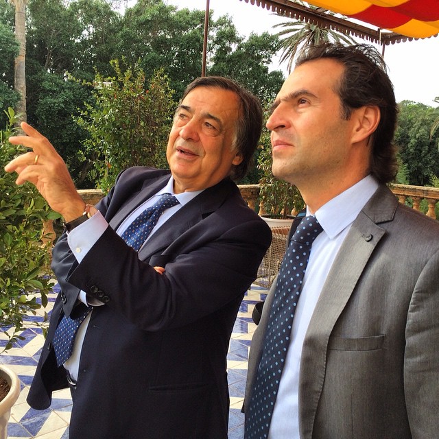 Federico Gutiérrez Zuluaga y Leoluca Orlando (Alcalde de Palermo-Italia). Foto: Tomada de Facebook de  Federico Gutiérrez Zuluaga. 19 de noviembre de 2014