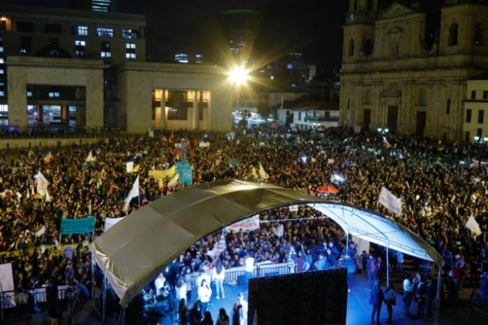 Foto. Héctor Zamora/ EL TIEMPO - Marcha en defensa de la JEP