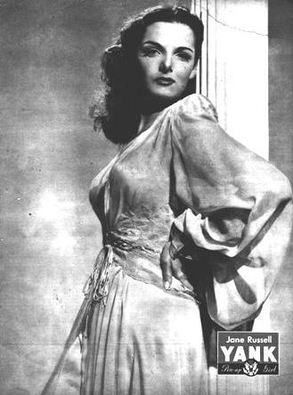 Jane Russell fue un sex symbol de Hollywood debido a sus senos abundantes