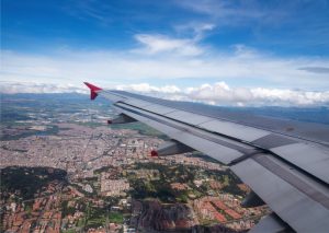 aerial-view-from-the-window-of-an-airplane-of-urban-zone-bogota-picture-id1189204209