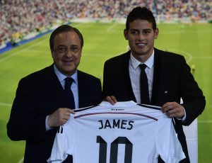 Florentino presenta a James Rodríguez como nuevo jugador del Real Madrid en 2014 | AFP