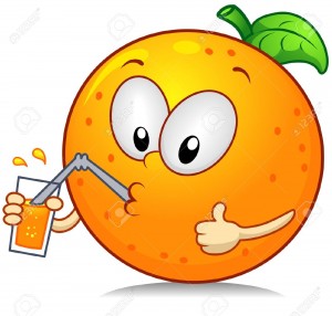 8268637-Ilustraci-n-de-un-car-cter-naranja-Drinking-algunos-jugo-mientras-dando-un-pulgares-arriba-Foto-de-archivo