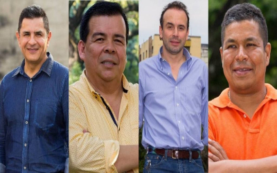 Jorge Iván Ospina,Roberto Ortiz, Alejandro Eder y Alexander Durán. Collage - Tomado de Publimetro