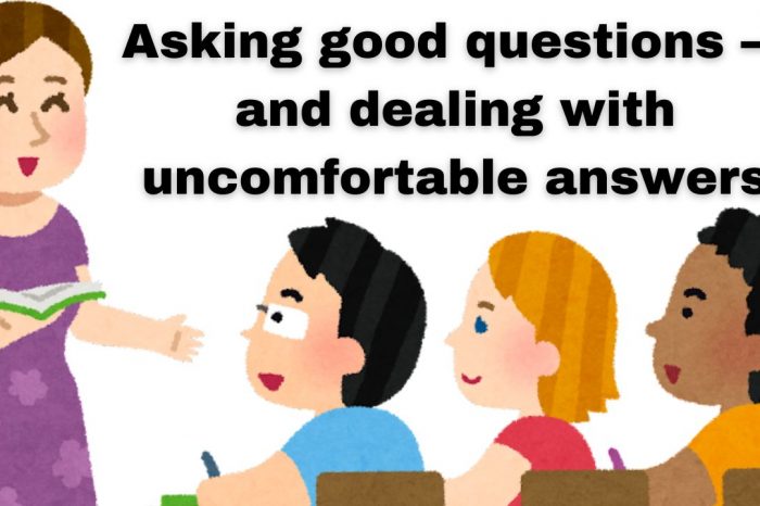 Asking good questions is one important step on the road to greatness.