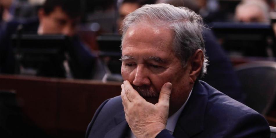 Guillermo Botero, ministro de Defensa, durante el debate de moción se censura en su contra. Foto: Héctor Fabio Zamora. EL TIEMPO