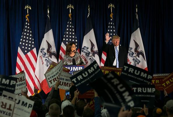 Donald Trump gets, um, significant backing from Sarah Palin.