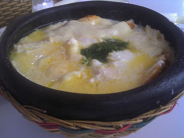 Changua soup, Bogotá, Colombia.