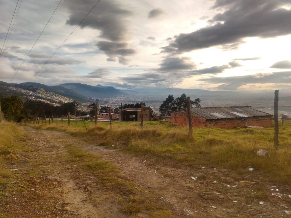 A view of Bogotá from the mountains behind the city's El Codito barrio.