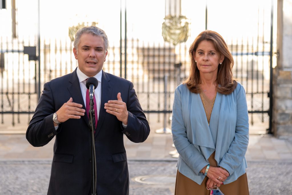 Colombia's under pressure President Iván Duque & Vice President Marta Lucía Ramírez.
