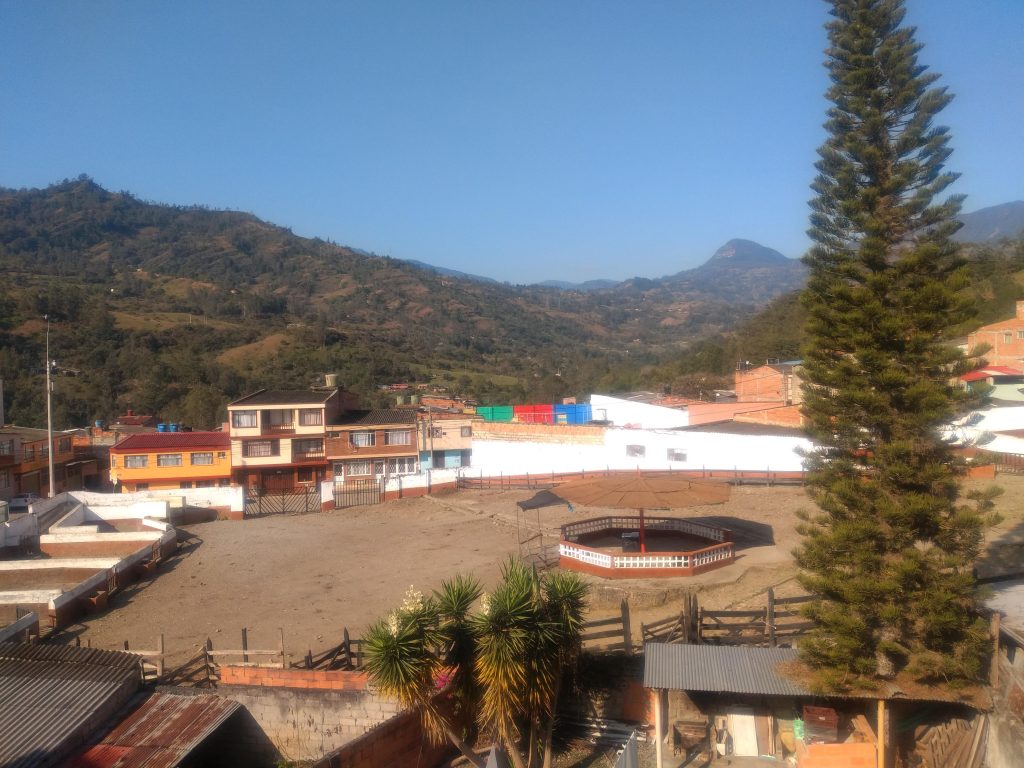 The view from Hotel El Portal de la Cuarta in Gachetá, Cundinamarca, Colombia. 