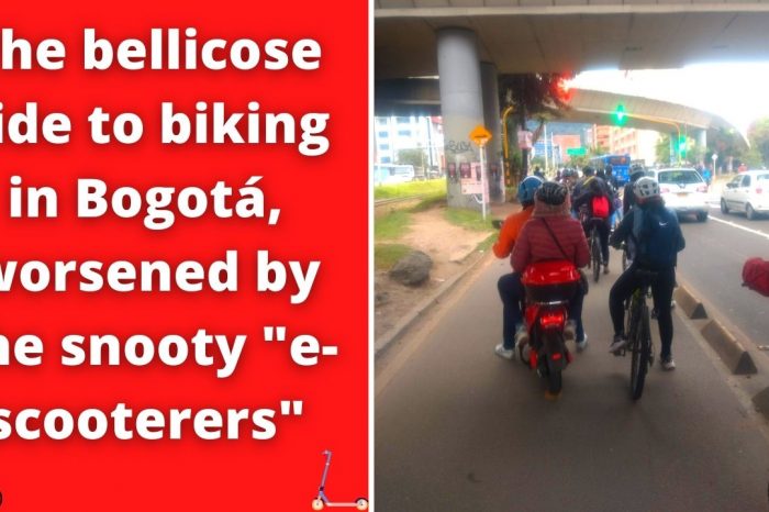 The bellicose side to biking in Bogotá, worsened by the snooty e-scooterers