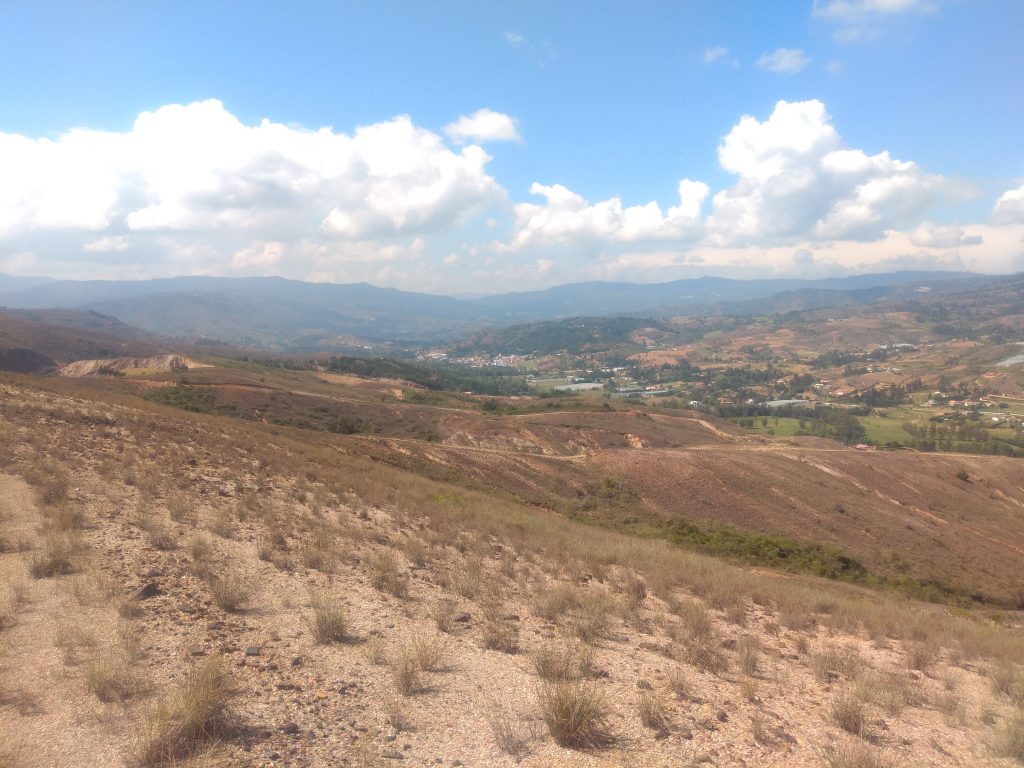 Arid land around Sutamarchán, Boyacá, Colombia